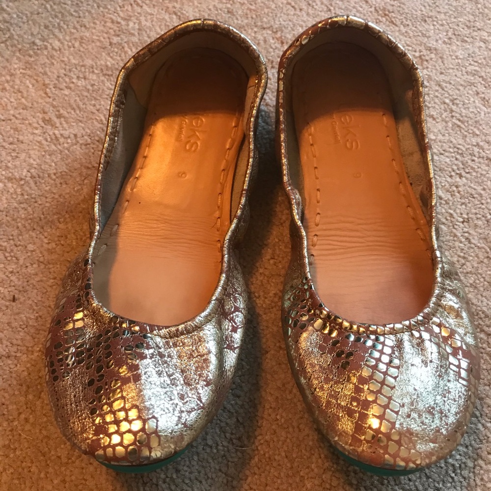 Wild Copper Tieks excellent used condition size 9